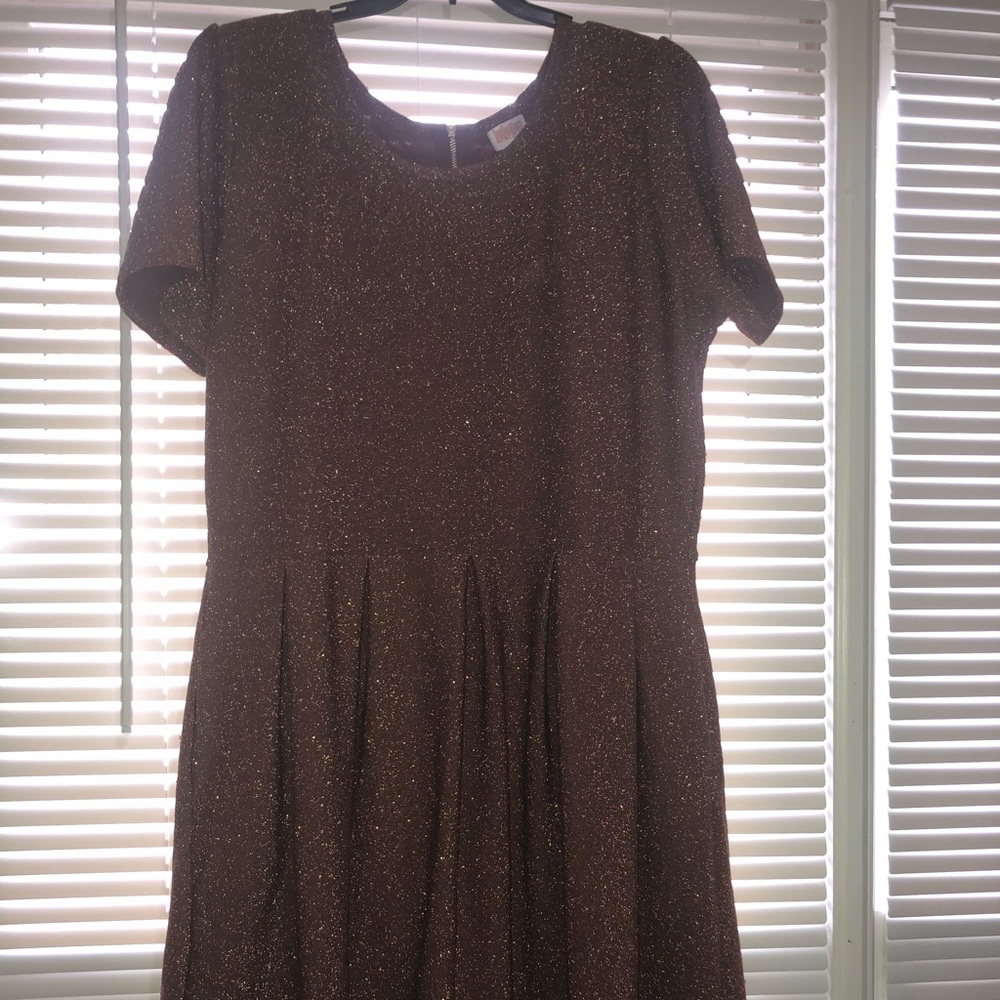 Lula Roe Dress Copper Dress